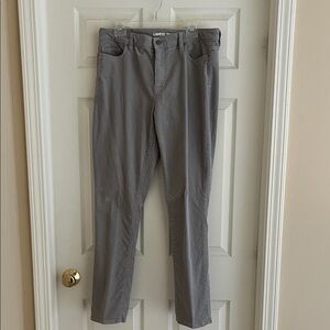 Lands' End Women's Classic Gray Corduroy Pants Size 14 - Mid Rise Straight Leg